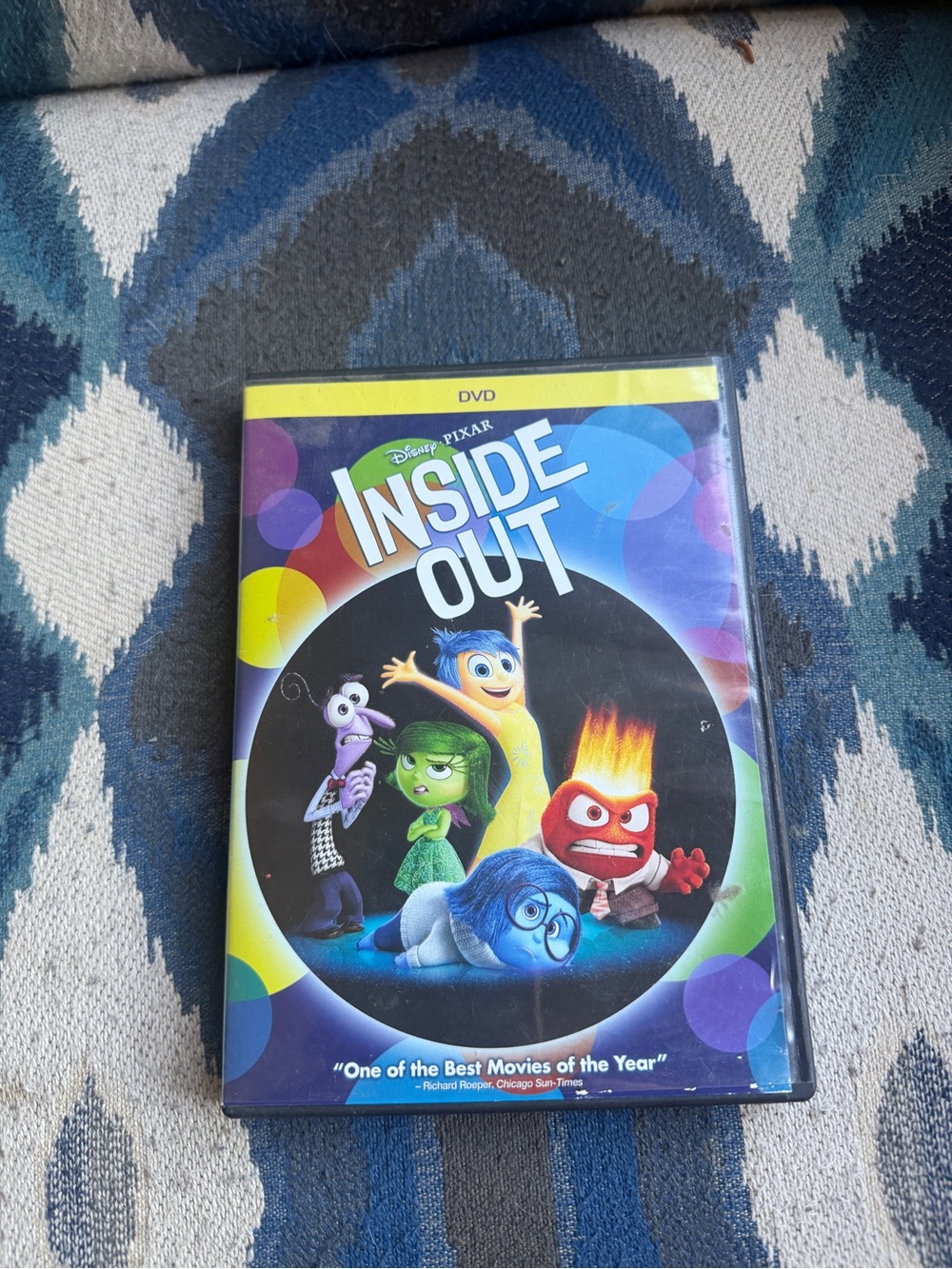 Disney Inside Out DVD with Bright Multicolor Cover